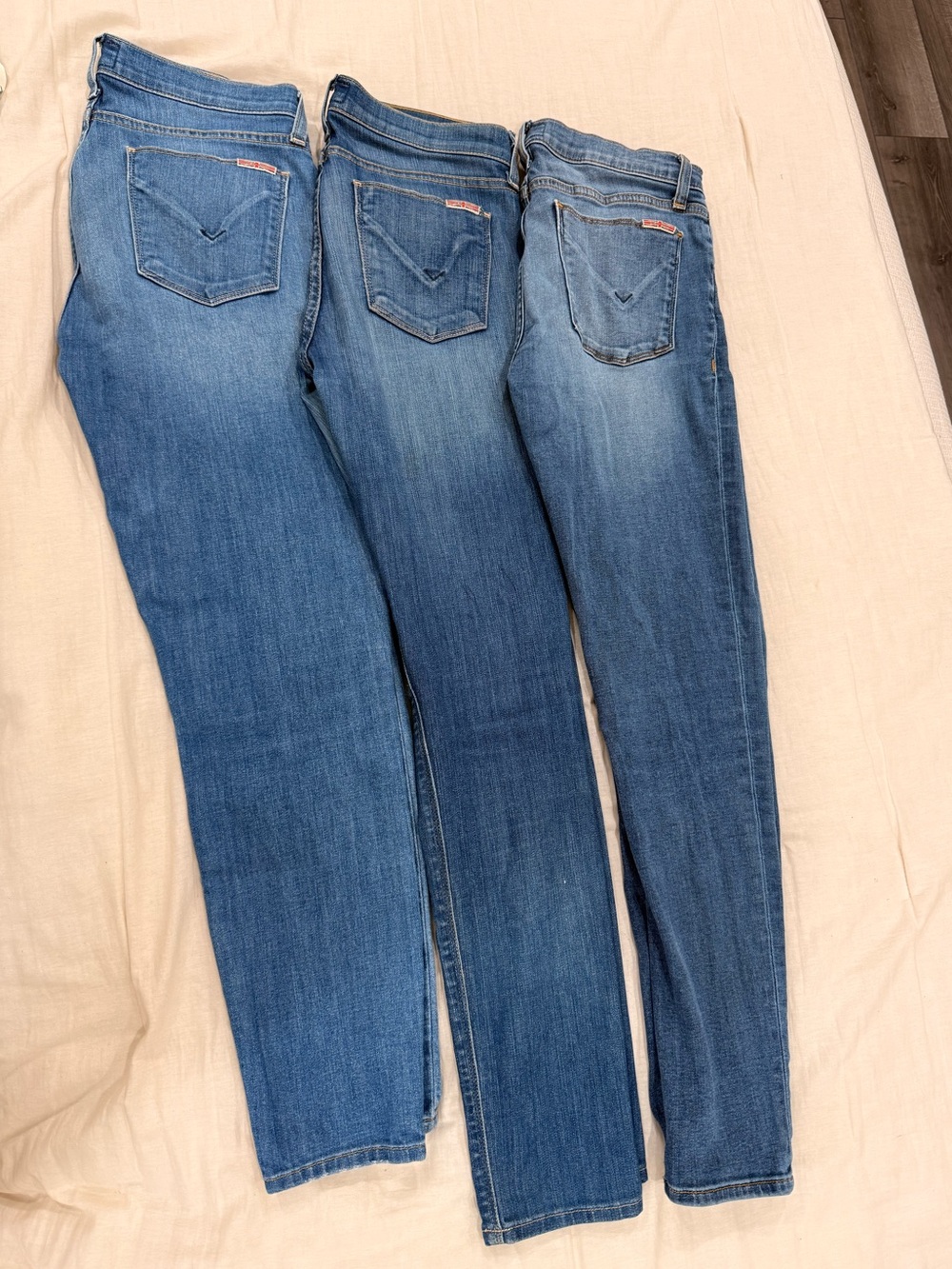 3 pairs Hudson Jeans Women's Straight and skinny bundle set size 27
